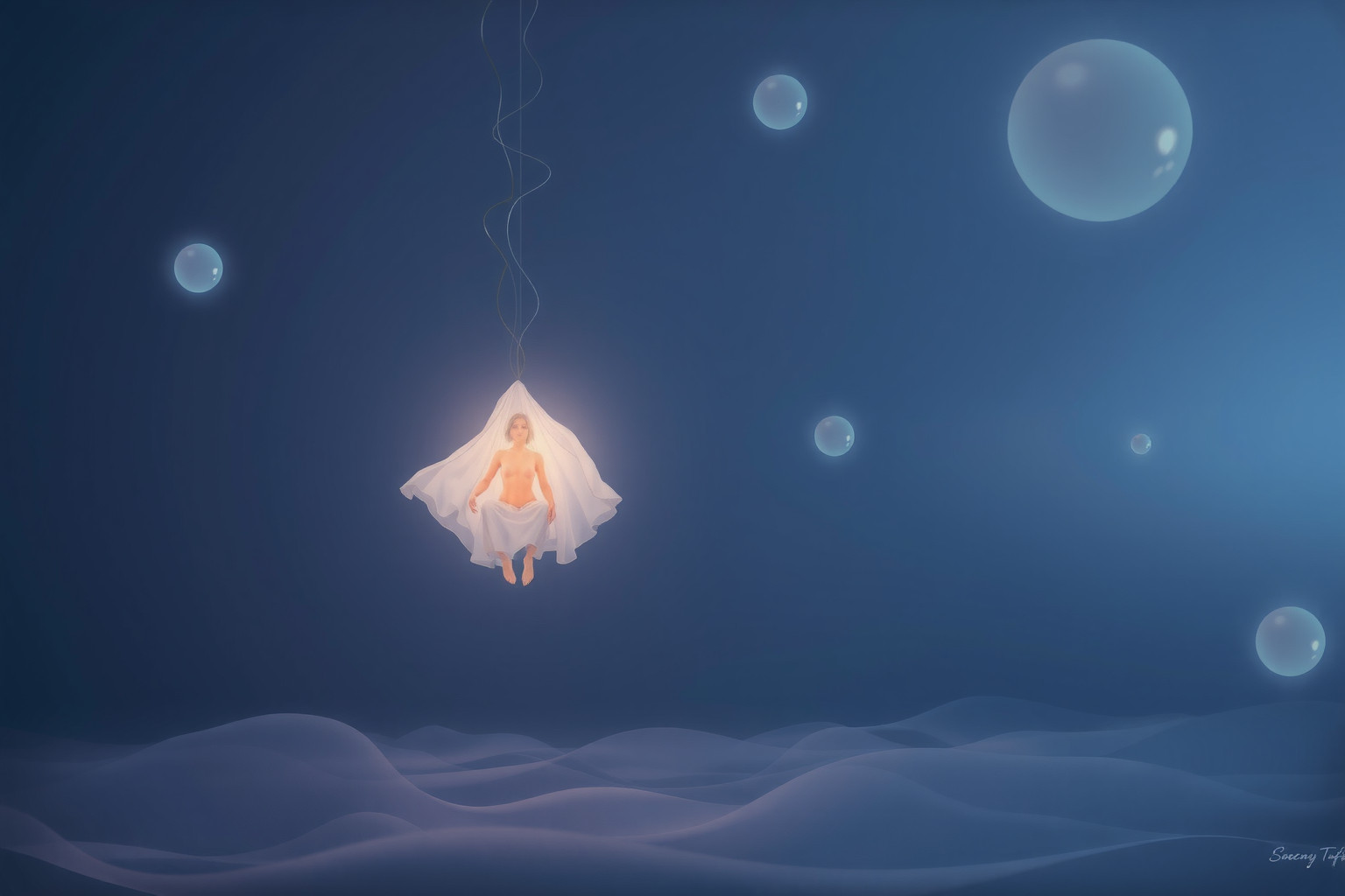 Dondolarsi lentamente nei sogni simboleggia pace interiore e riflessione.