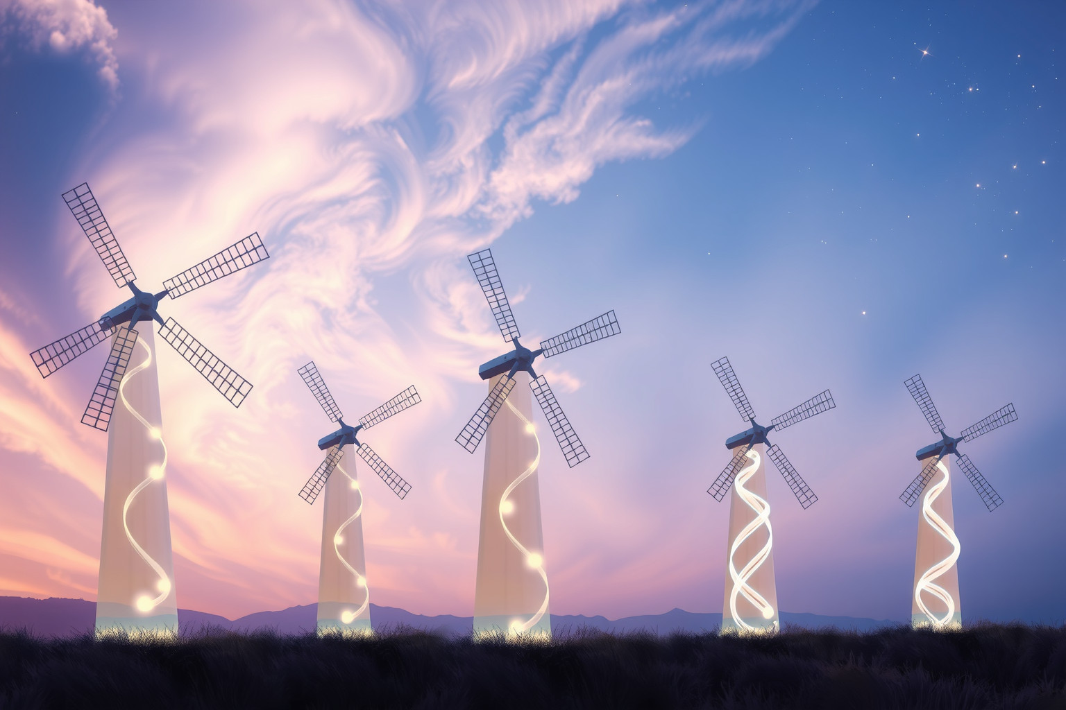 I mulini a vento nei sogni simboleggiano sfide e perseveranza.