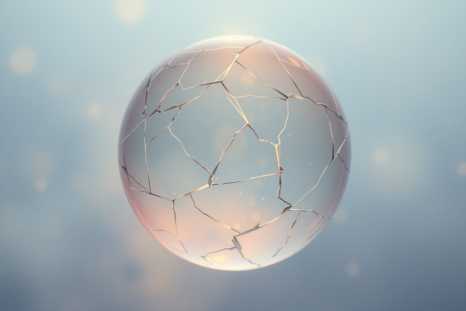 Le fessure nella sfera simboleggiano insicurezza e mancanza d'armonia.