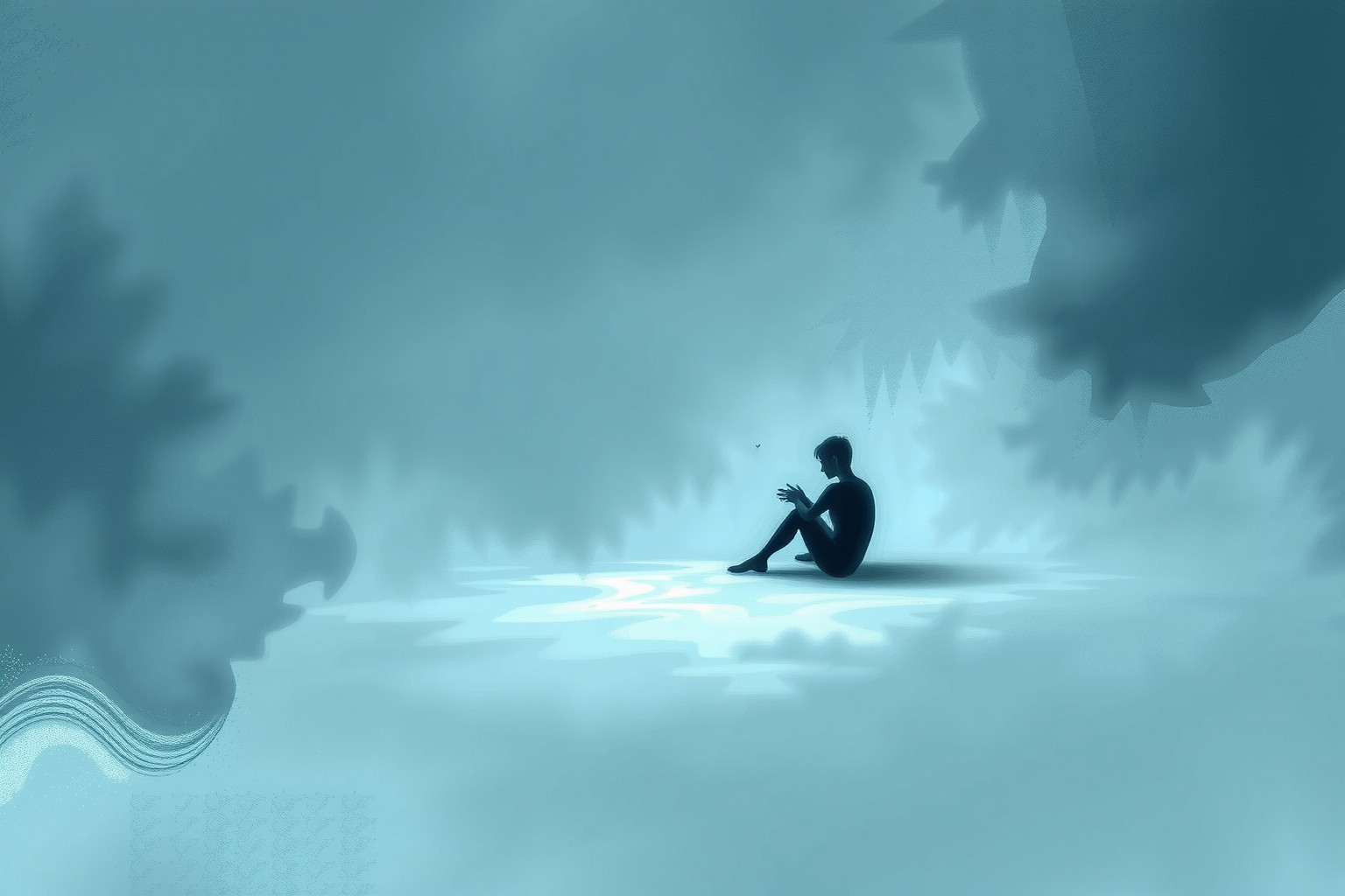 Fissare il vuoto può riflettere una profonda ricerca interiore.