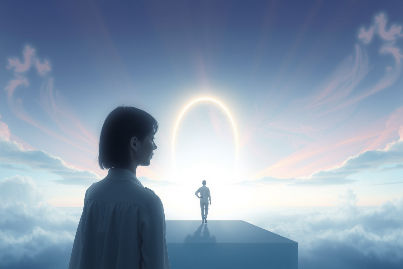 Fissare un orizzonte lontano simboleggia aspirazioni e viaggi futuri.