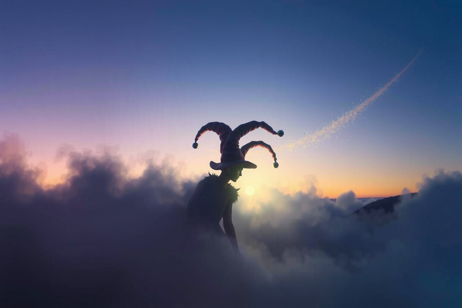 Sognare di fuggire da un berretto da giullare indica inganno evitato.