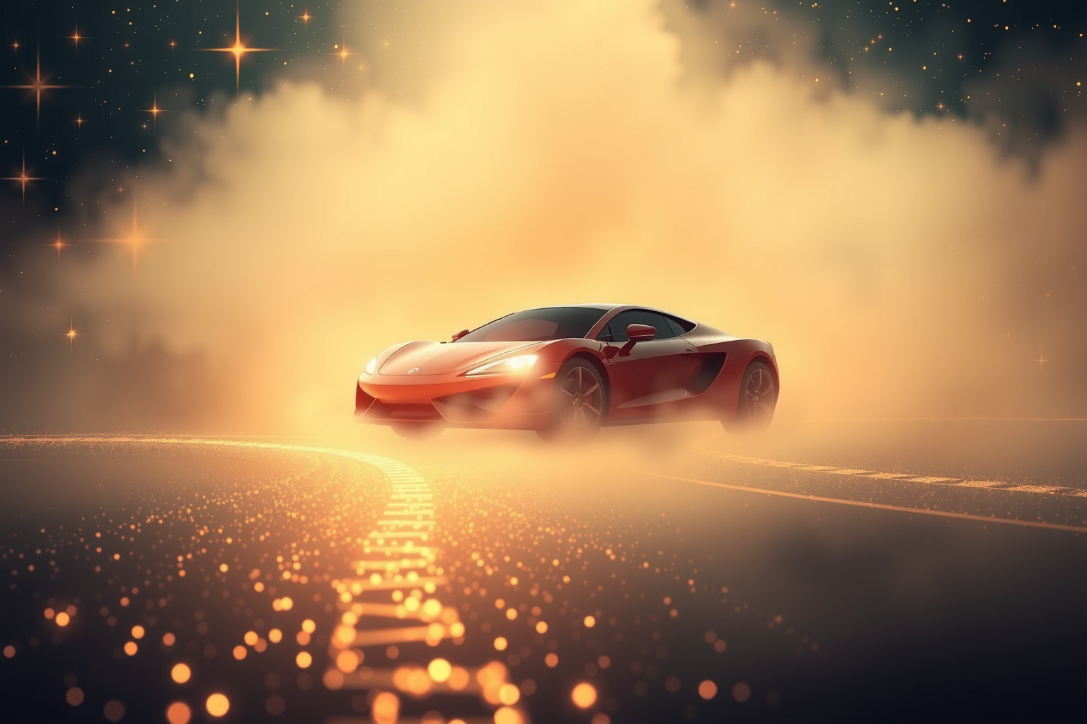 Guidare un'auto di lusso simboleggia successo e aspirazioni elevate.