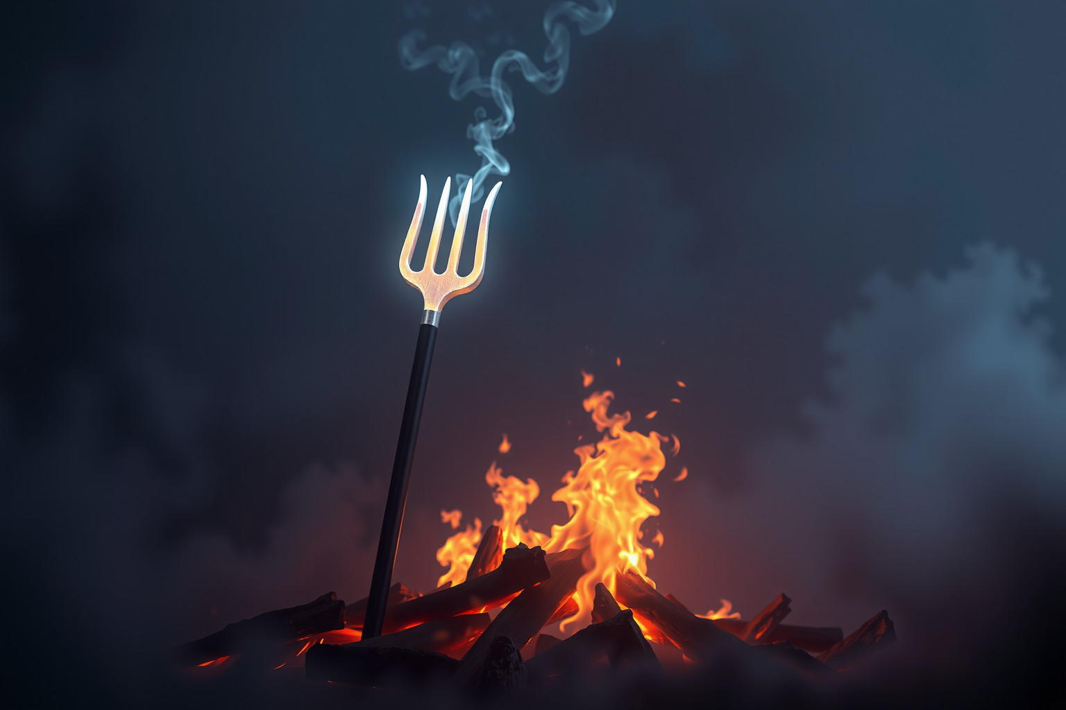Il forcone infuocato simboleggia conflitti imminenti e avvertimenti gravi.