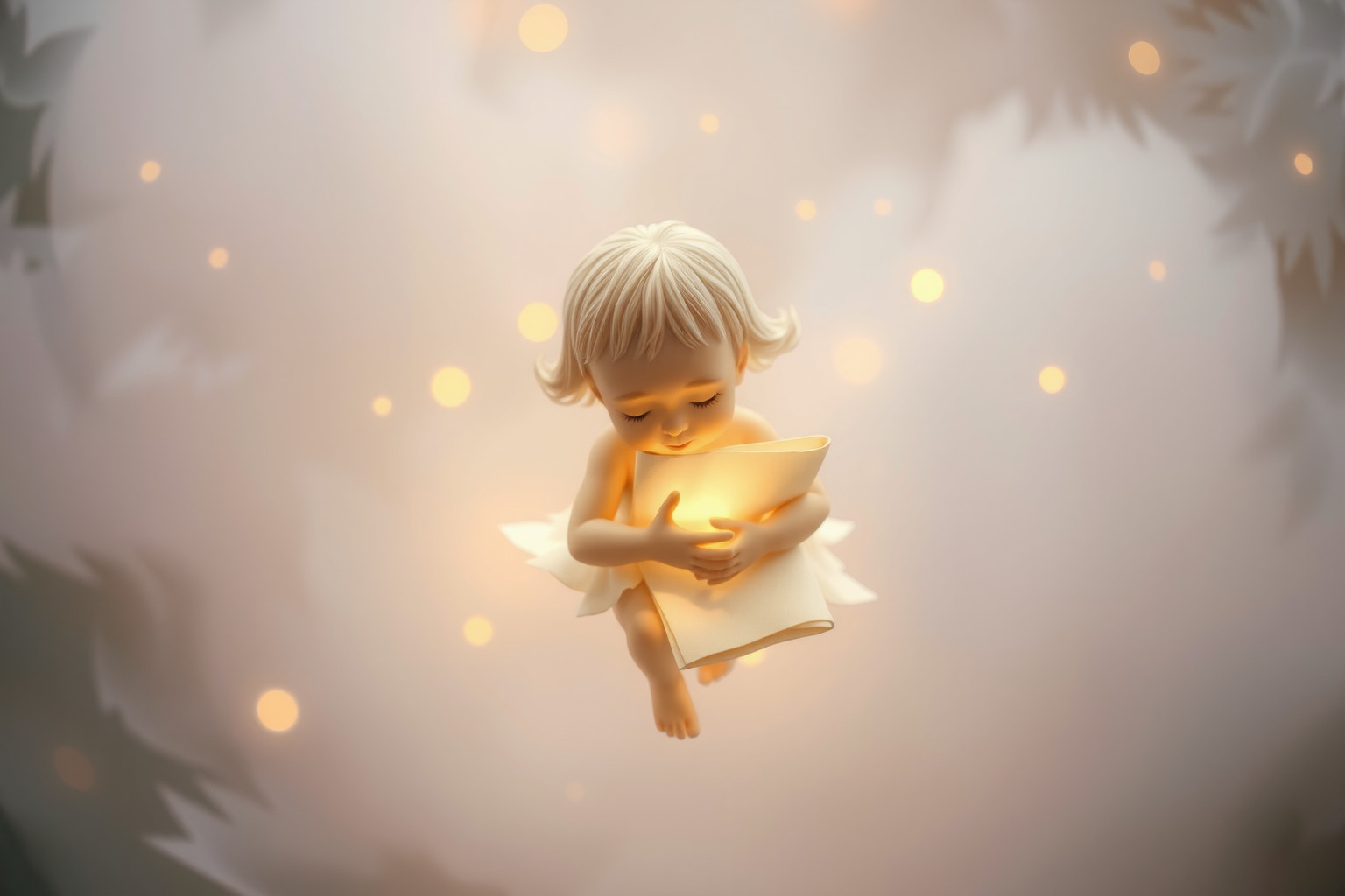 Il messaggero bambino simboleggia innocenza e verità nascosta.