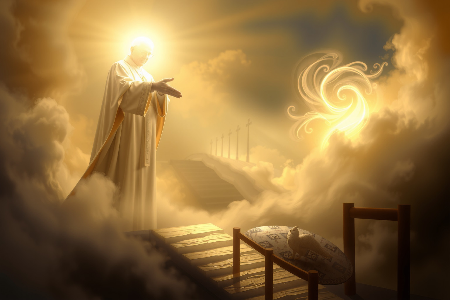 Il Papa simboleggia guida spirituale e superamento delle difficoltà.