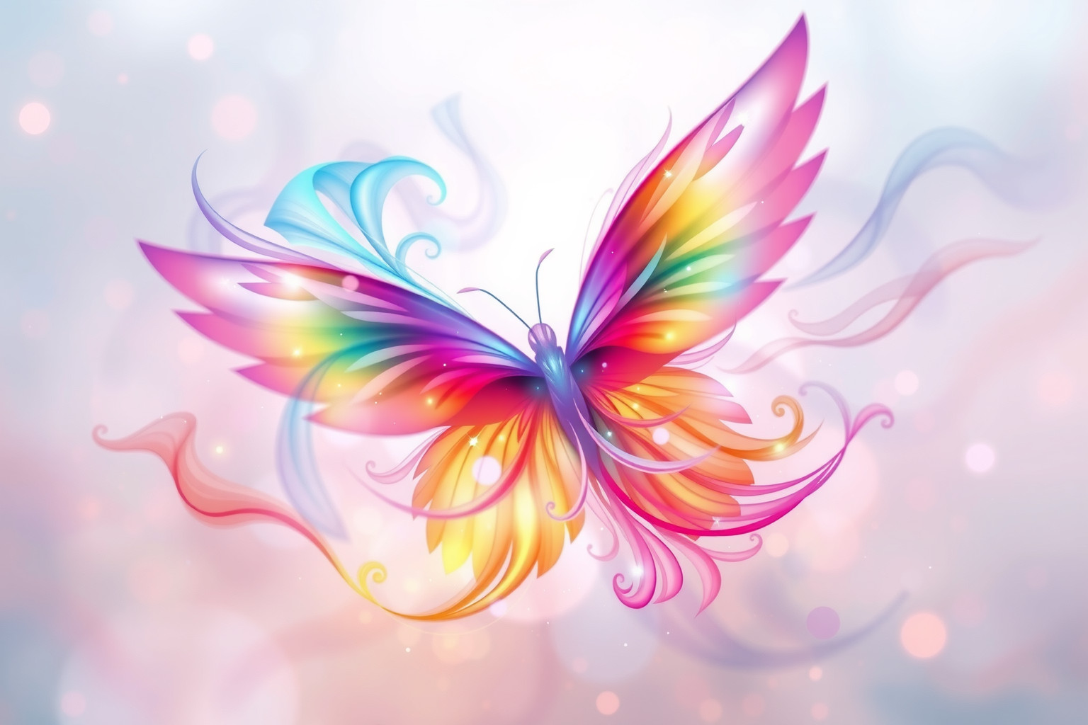 Lo sfarfallio colorato simboleggia gioia, creatività e vitalità interiore.