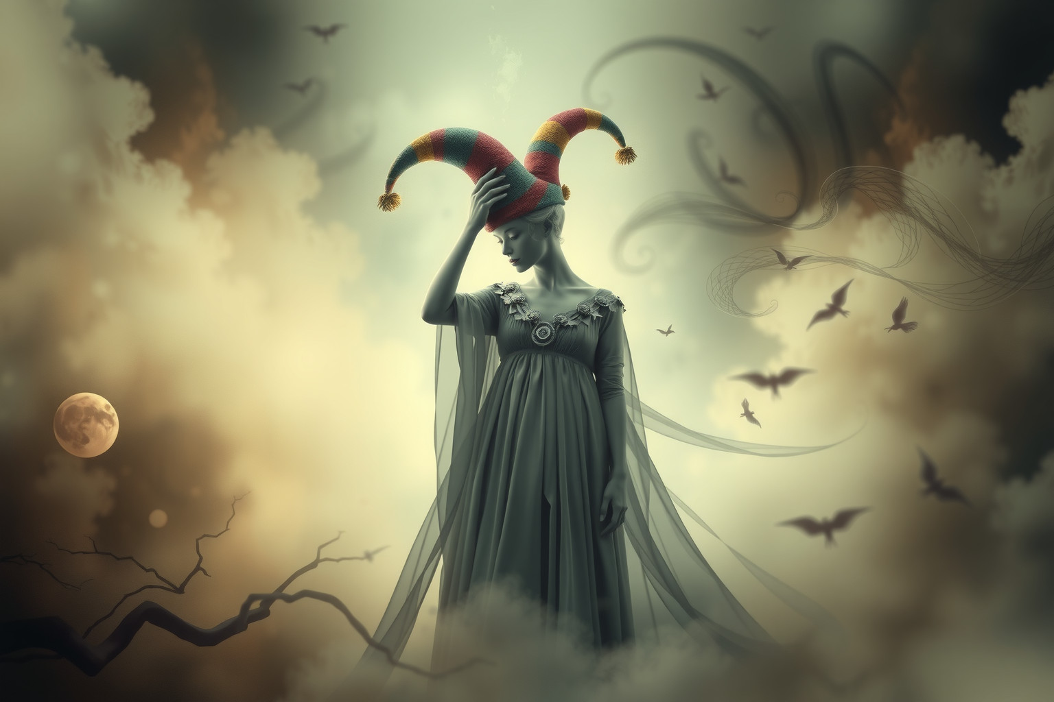 Indossare un berretto da giullare nei sogni indica ironia interiore.