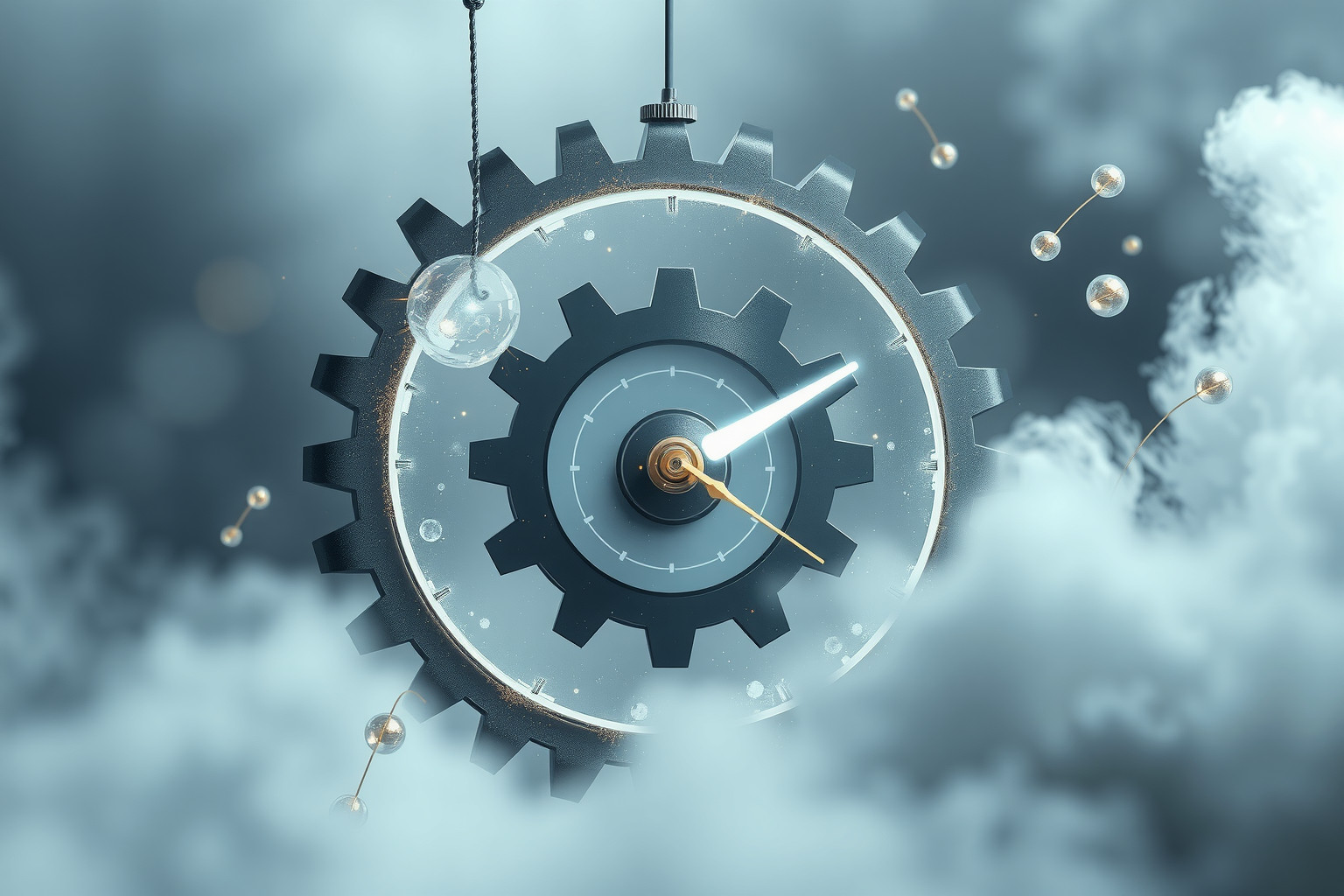 L'ingranaggio simboleggia precisione nel gestire tempo e scadenze.