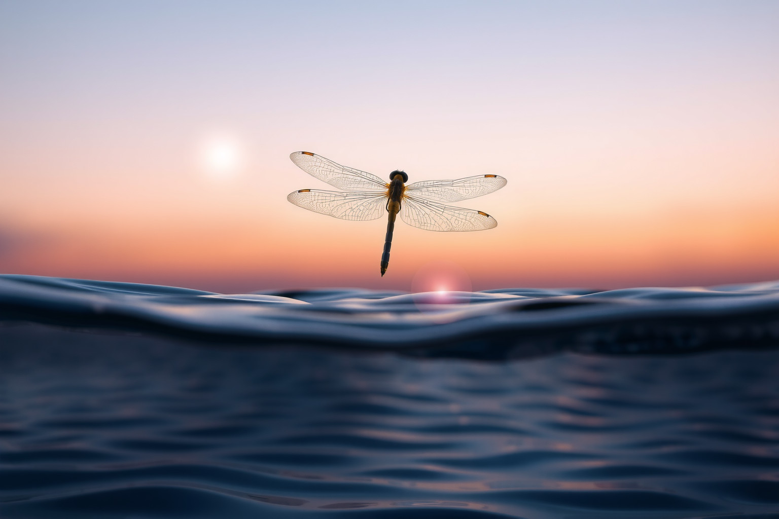 La libellula sull'acqua simboleggia emozioni nascoste e trasformazione.