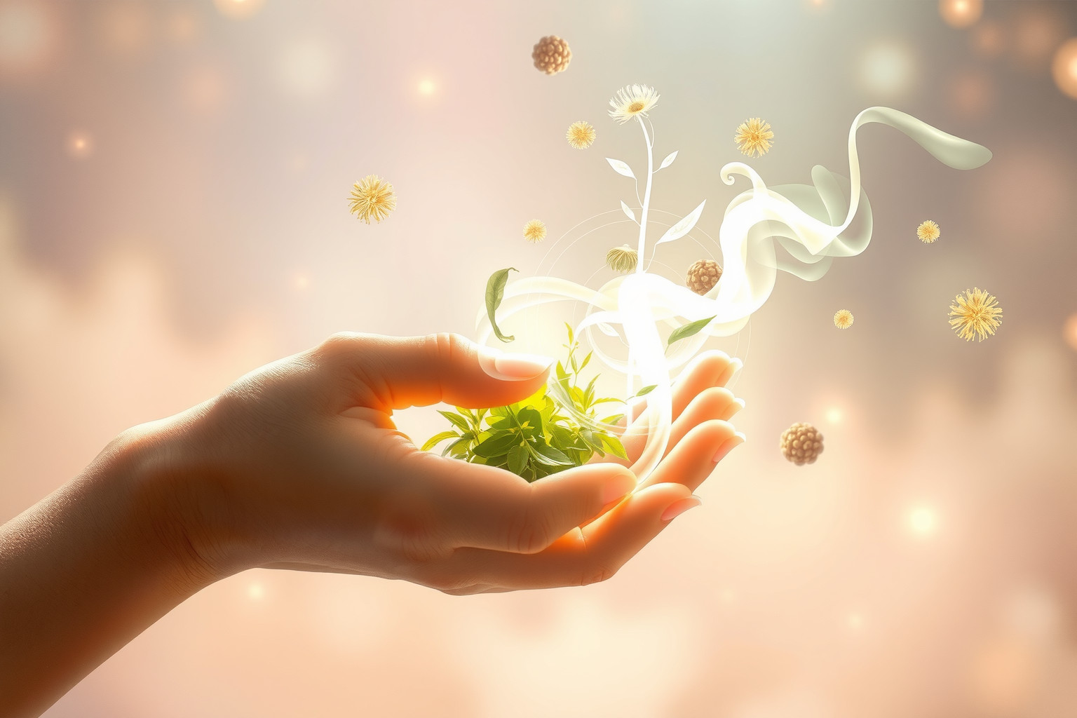 Macinare erbe antiche intensifica poteri curativi e benessere interiore.