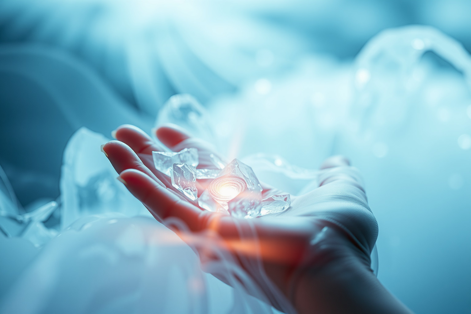 Macinare ghiaccio simboleggia controllo emotivo e freddezza interiore.