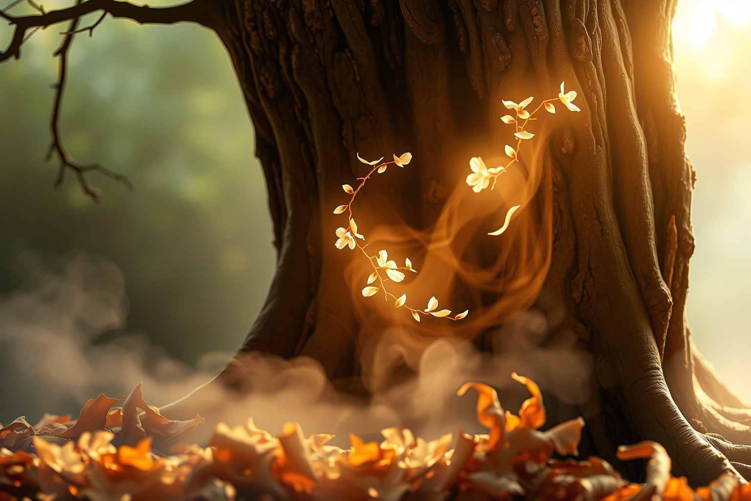 Macinare legno simboleggia radici profonde e sviluppo interiore costante.