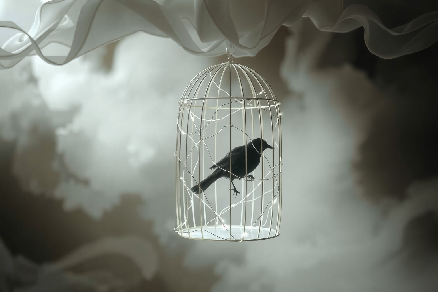 Sognare un merlo in gabbia simboleggia repressione e desiderio di libertà.