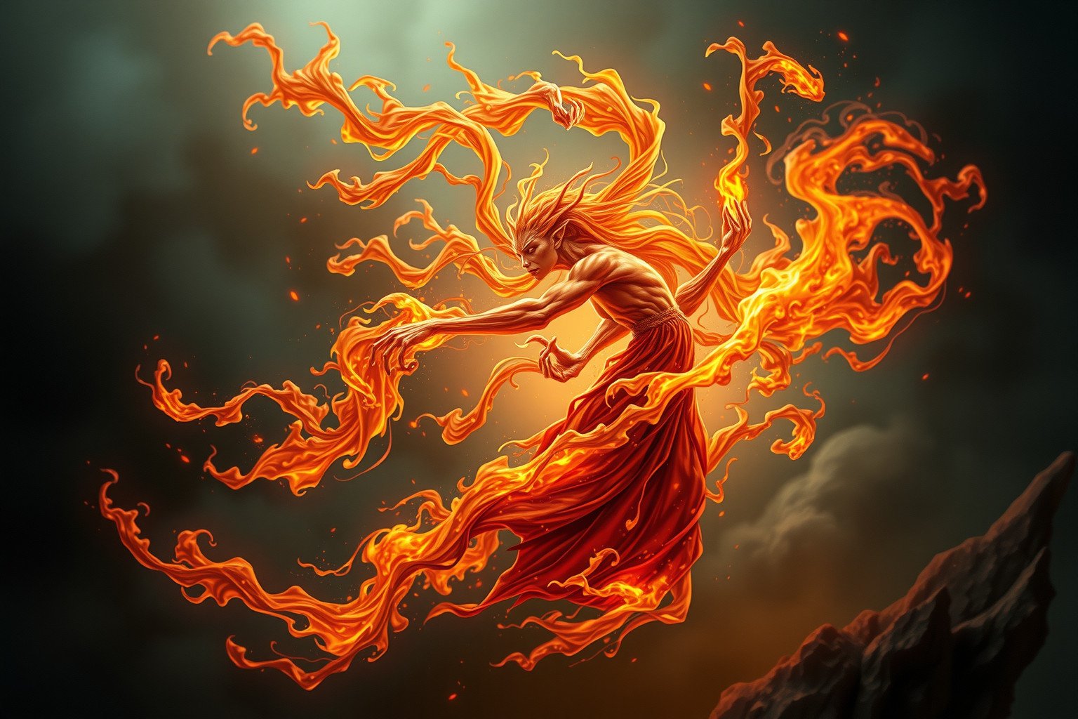 I mostri di fuoco simboleggiano rabbia incontrollata e caos interiore.