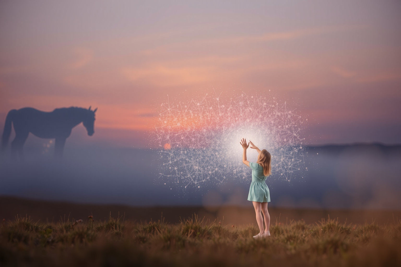 Il nitrito lontano simboleggia distanza dalla propria forza interiore.