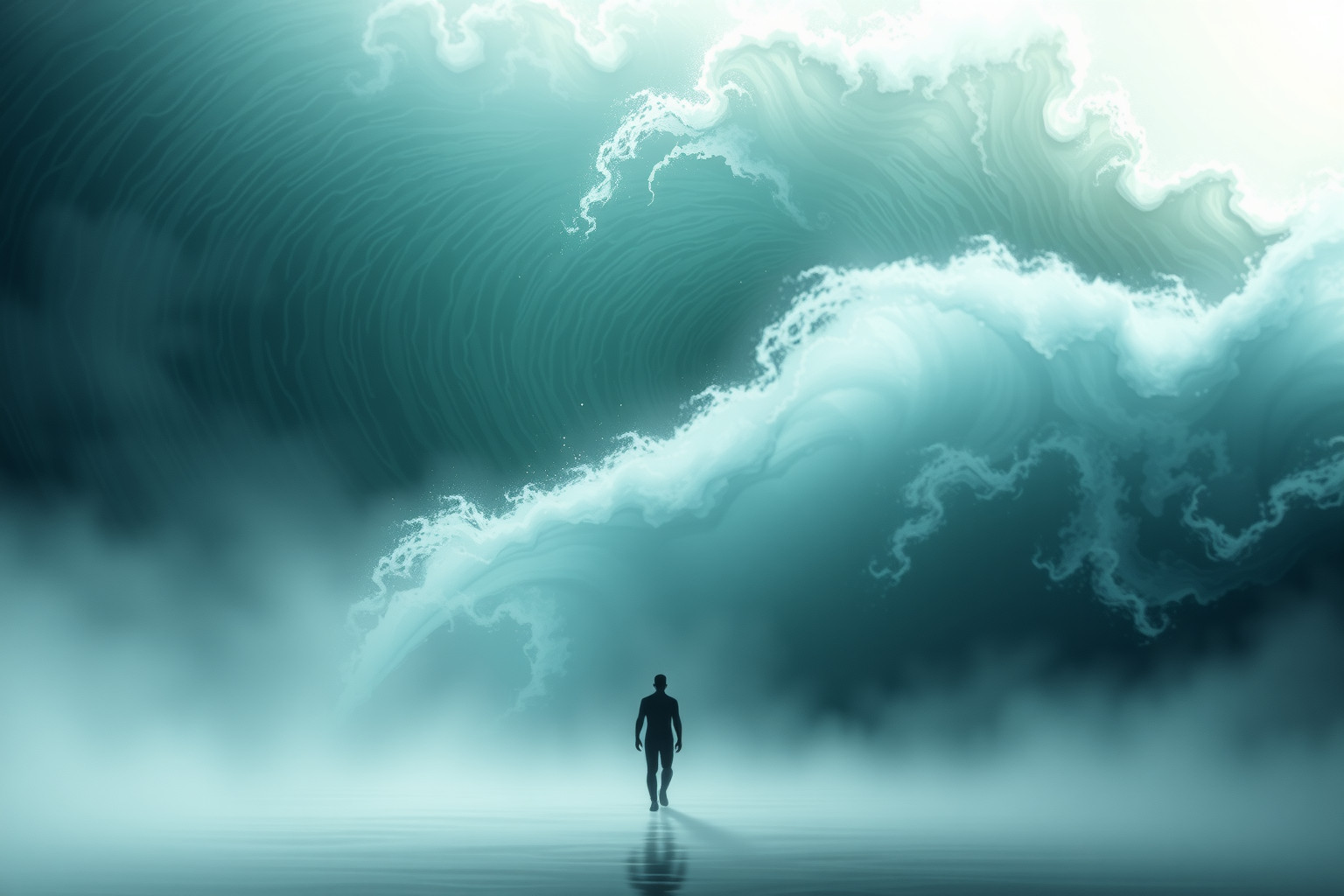 Le onde giganti simboleggiano emozioni travolgenti e sfide impreviste.