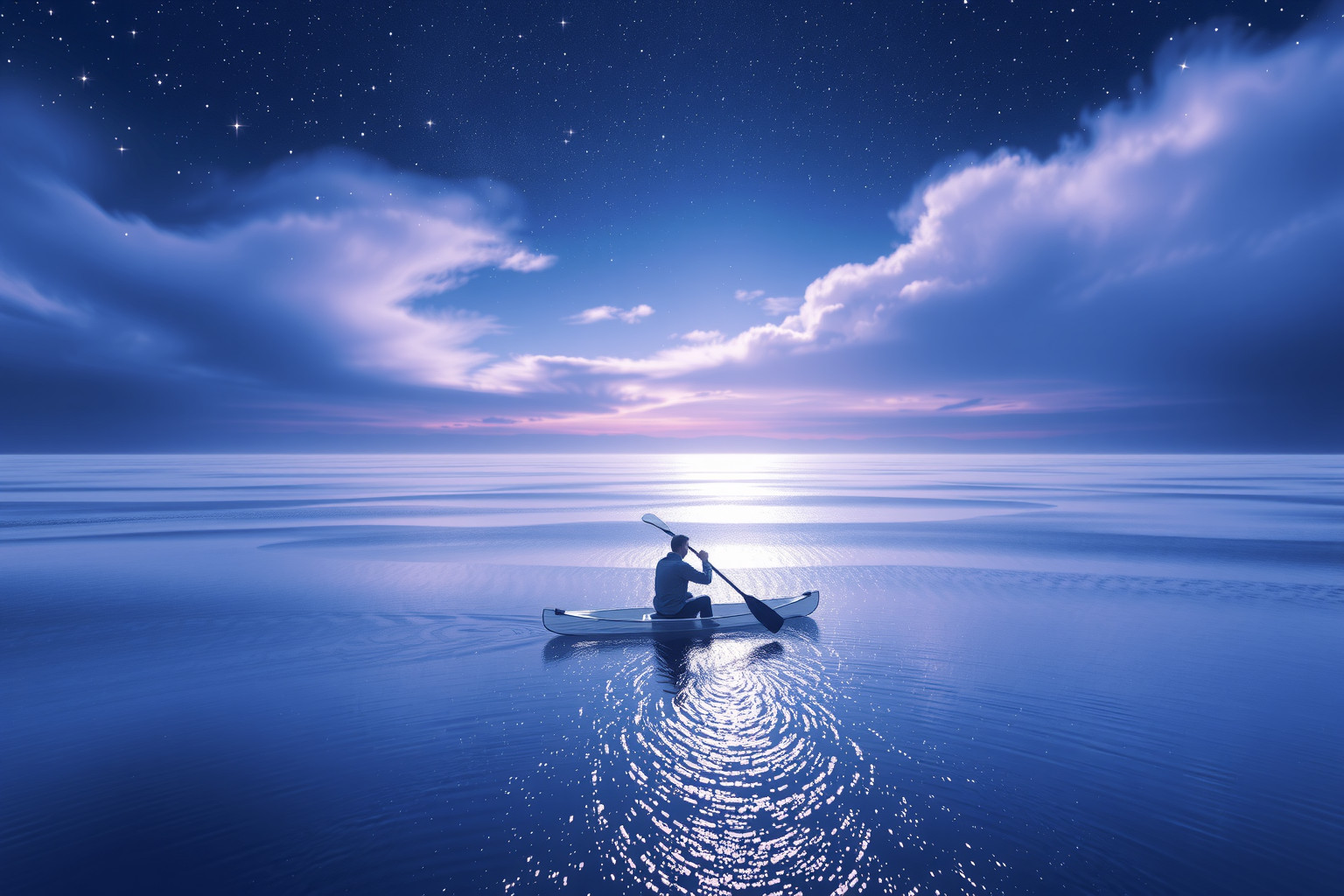 Pagaiare in mare aperto simboleggia libertà e avventure inesplorate.