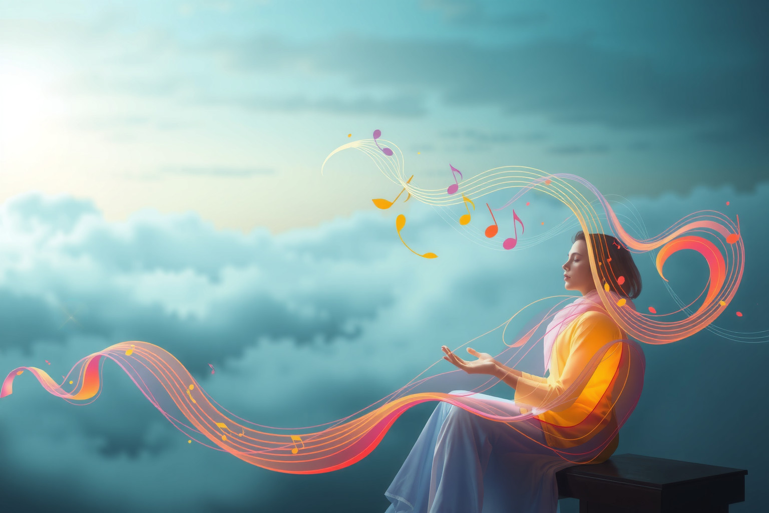 Il passeggero che canta simboleggia espressione creativa e comunicazione interiore.