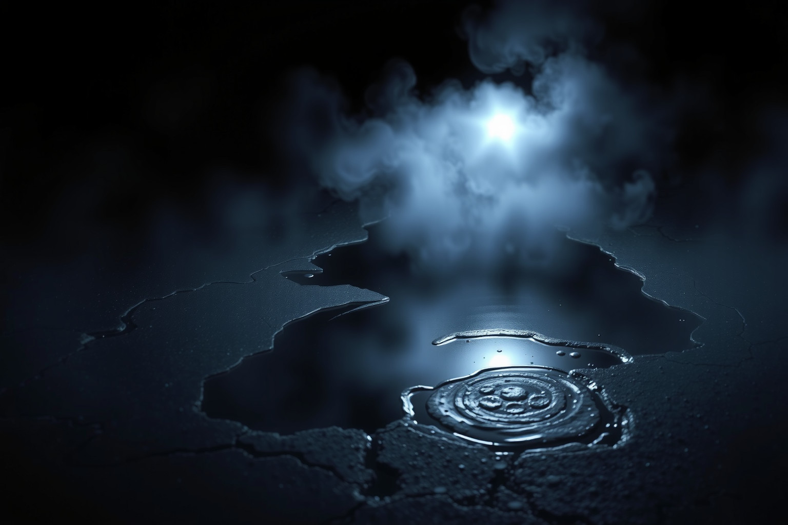 Sognare pozzanghere in notte oscura riflette ansie e insicurezza interiore.