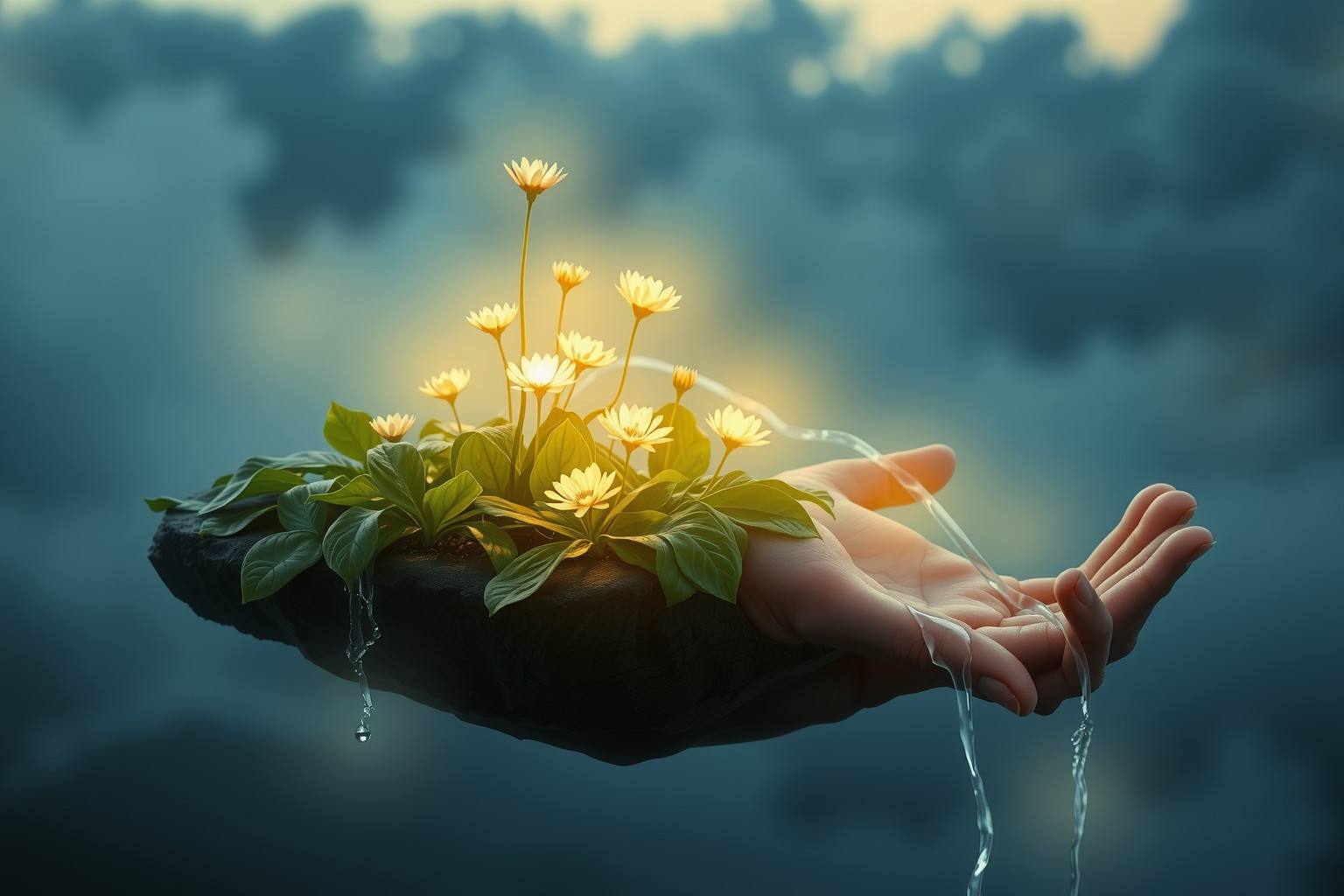 Sognare di innaffiare simboleggia crescita emotiva e cura personale.