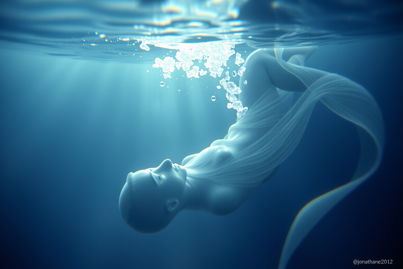 Respirare sott'acqua simboleggia l'accesso profondo all'inconscio nascosto.