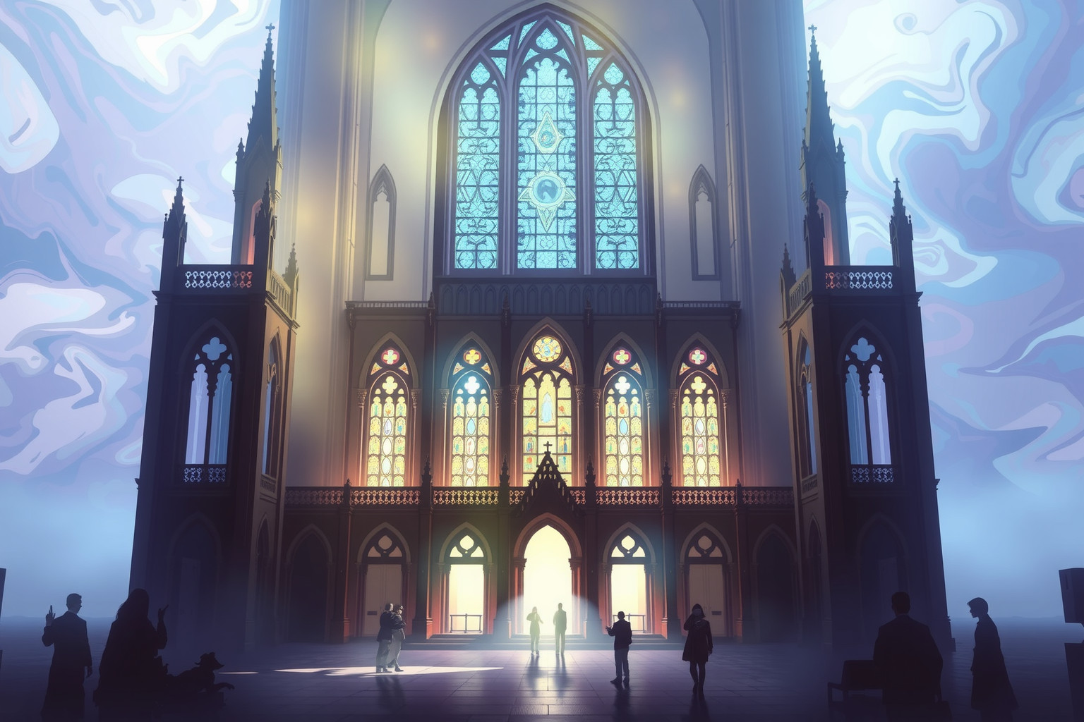 Rifugiarsi in una basilica simboleggia protezione spirituale e pace interiore.