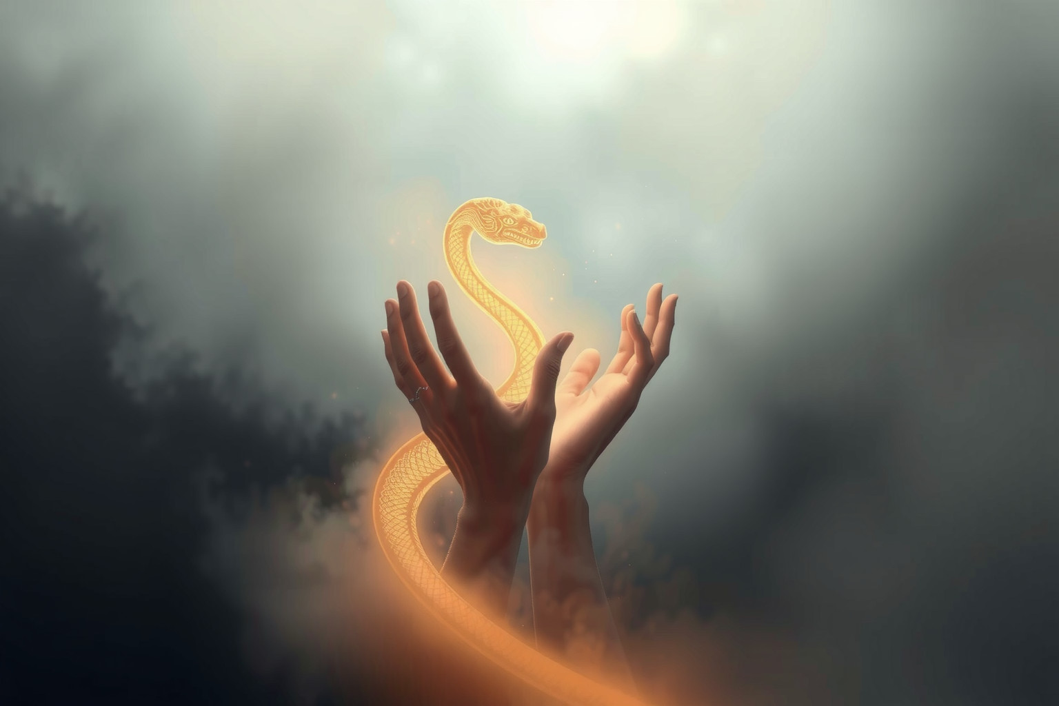 Schiacciare un serpente simboleggia vittoria su nemici nascosti.