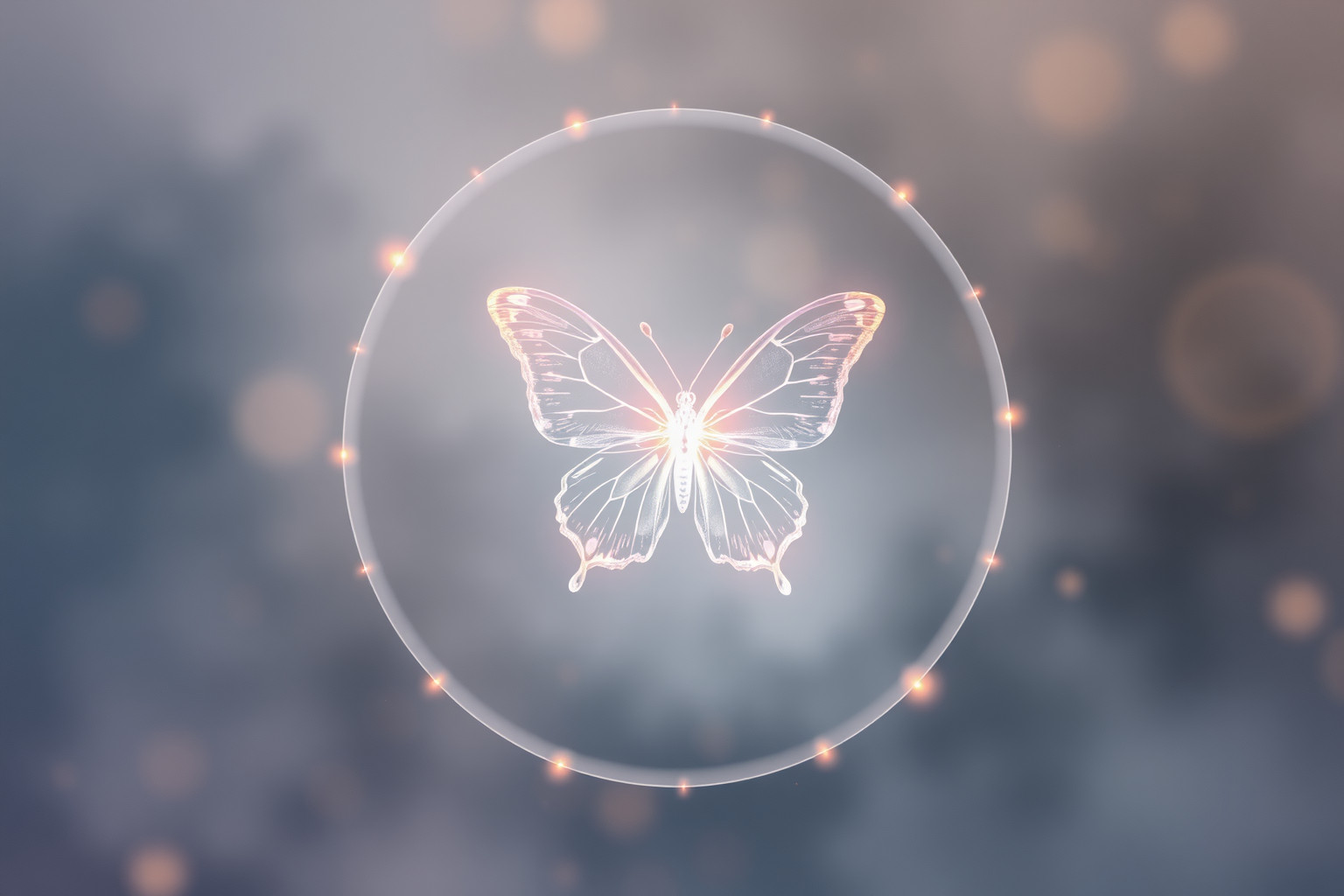 Lo sfarfallio circolare simboleggia cicli vitali da superare.