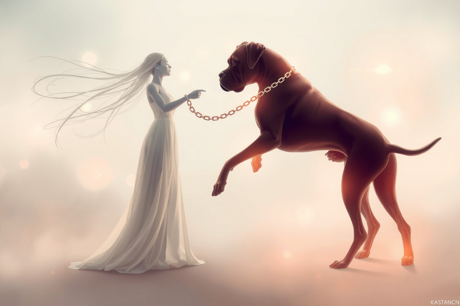 Sognare di addestrare un boxer riflette sprezzante controllo e autodisciplina.