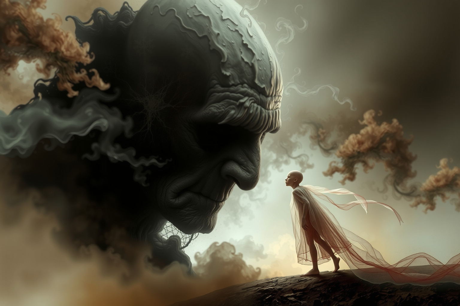 Sognare disgusto verso la vecchiaia riflette paura di decadimento imminente.