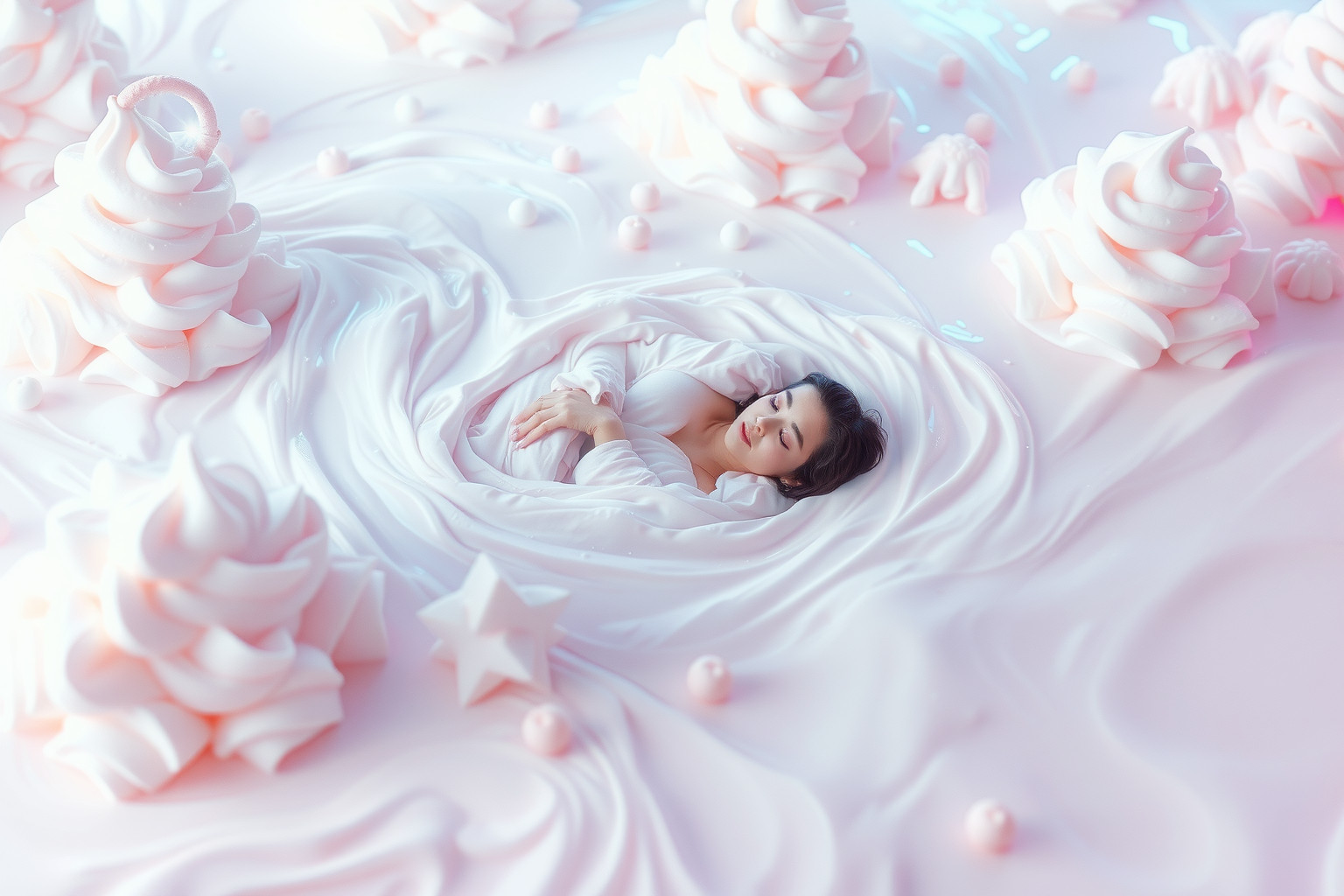 Sognare di affogare nei dolci simboleggia eccessi emozionali nascosti.