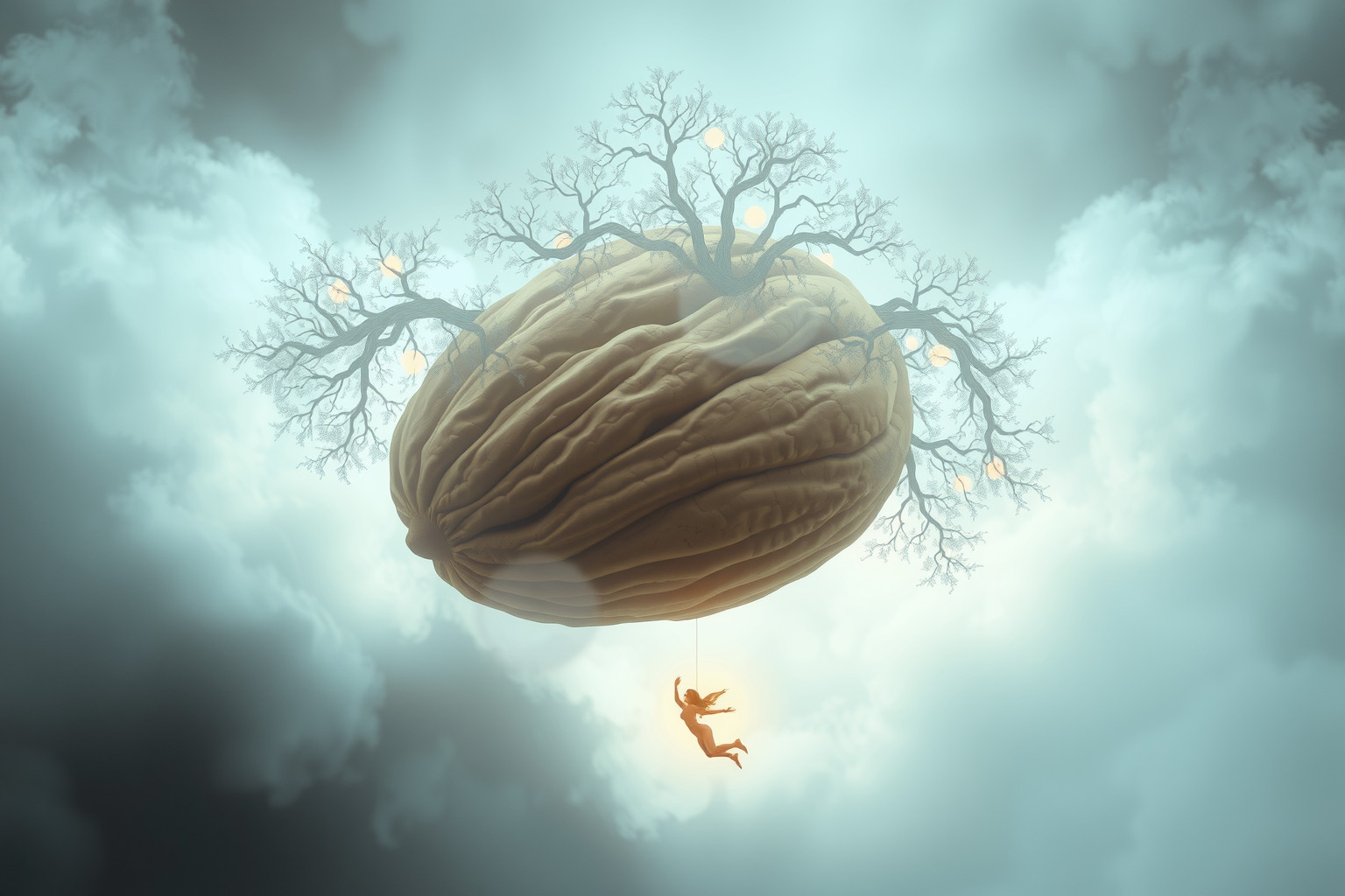 Sognare di cadere da un nocciolo simboleggia paura del fallimento imminente.