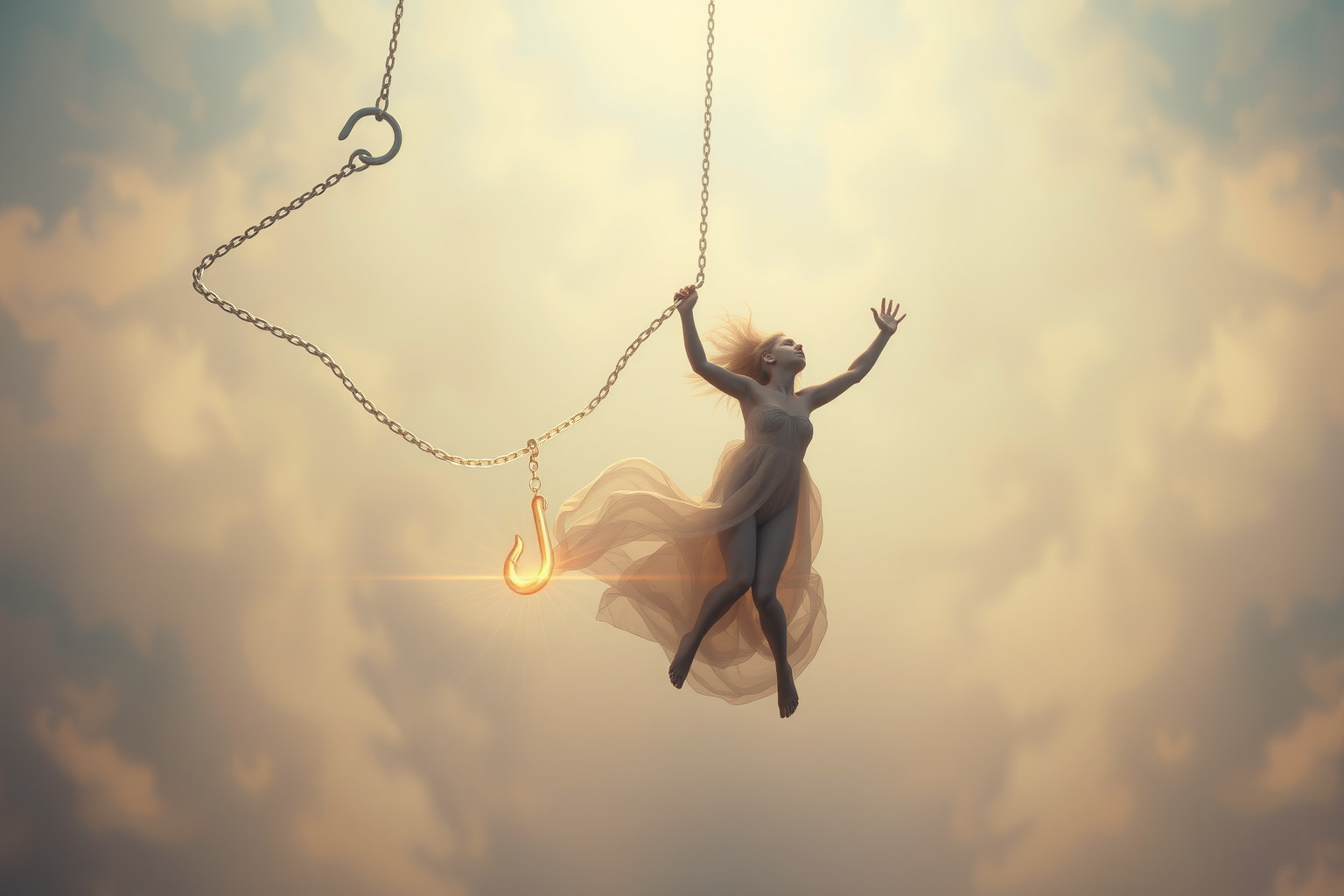 Sognare di cadere con un rampino indica insicurezza e paure profonde.