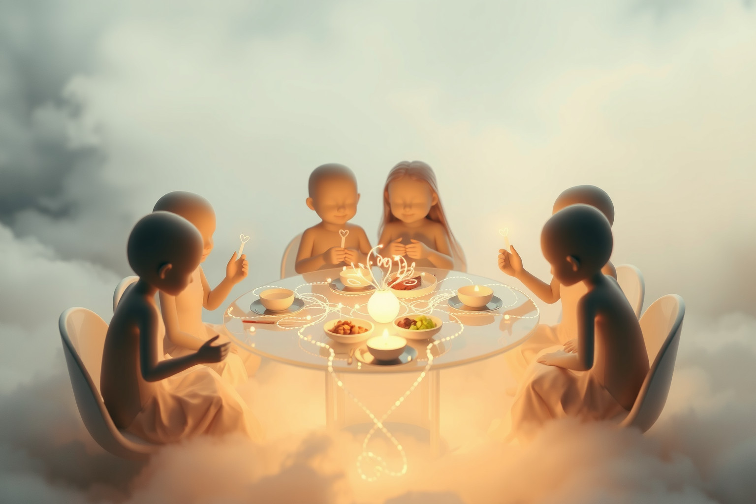 Sognare cene leggere con amici simboleggia armonia e felicità condivisa.