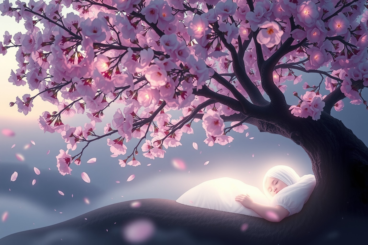Sognare sotto un ciliegio di prugne simboleggia pace interiore.