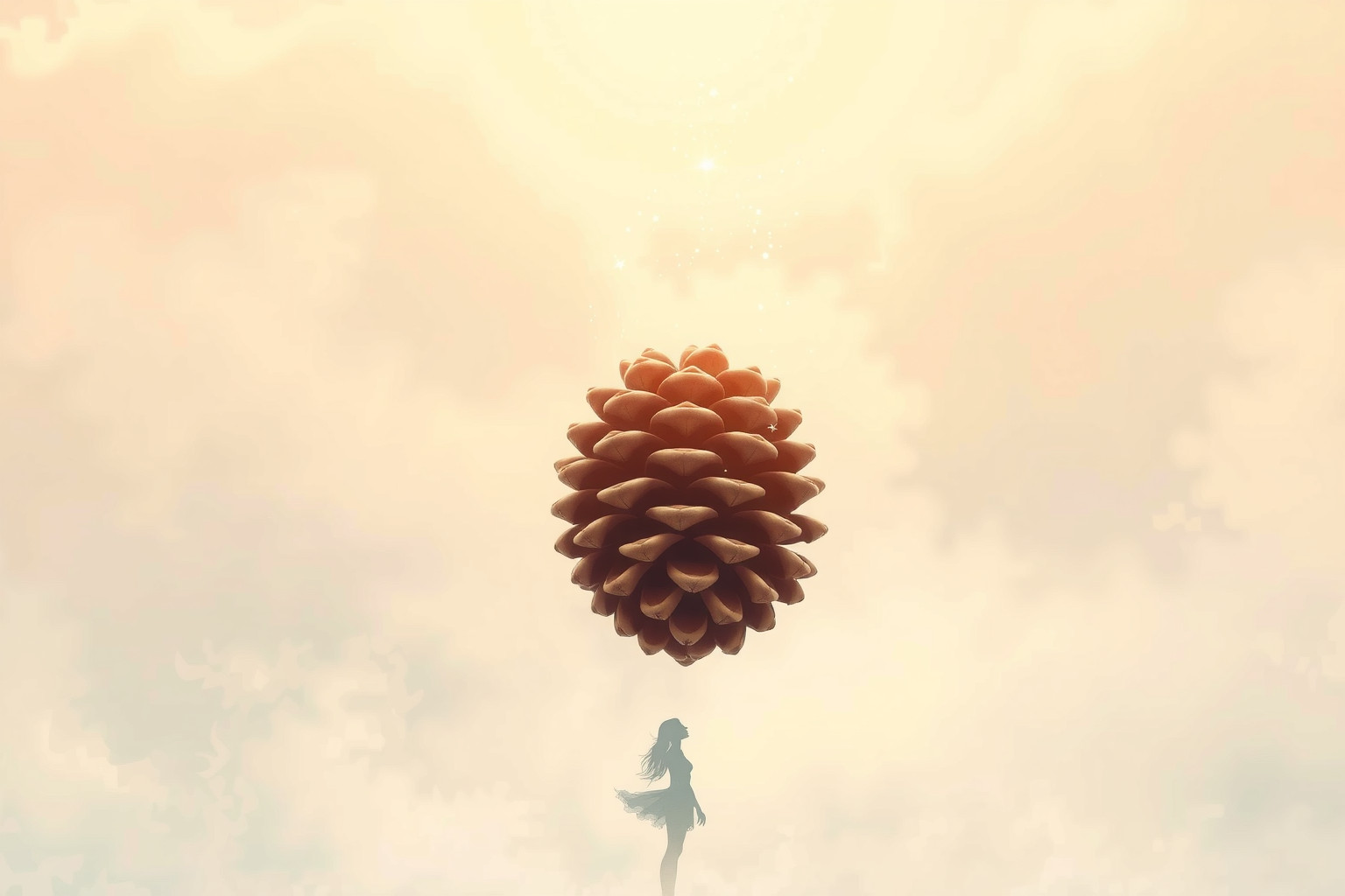 Sognare una pigna che colpisce simboleggia un imprevisto sveglio.