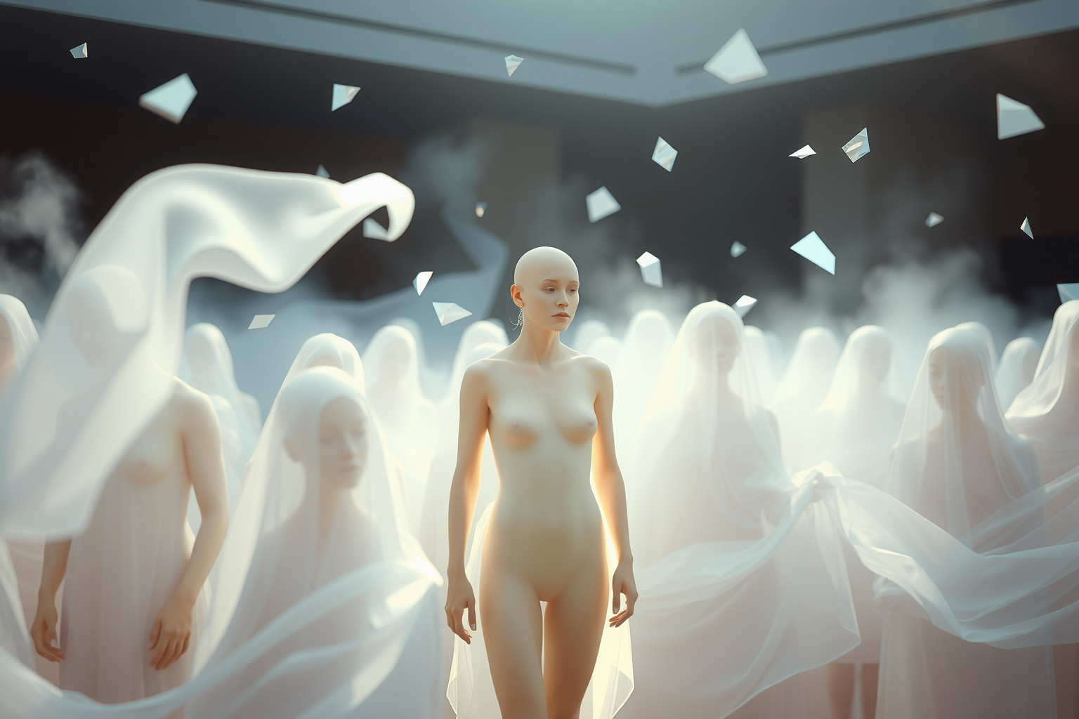 Sognare nudi in pubblico riflette vulnerabilità e paura del giudizio.