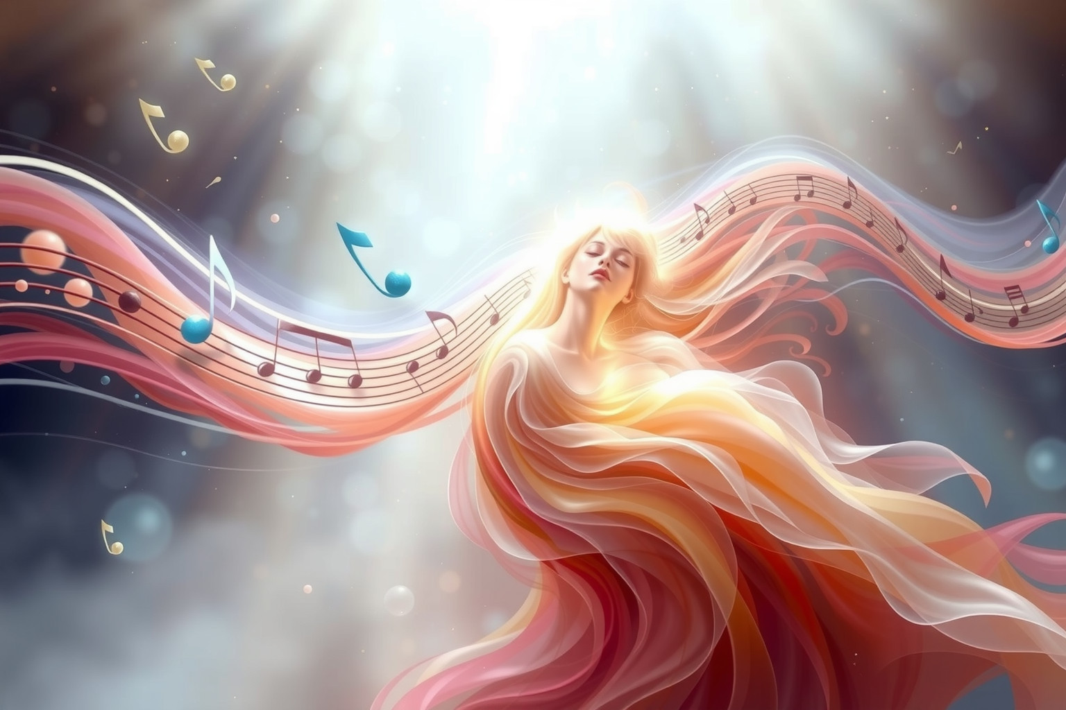 Sognare musica che fluisce rappresenta armonia interiore e creatività.