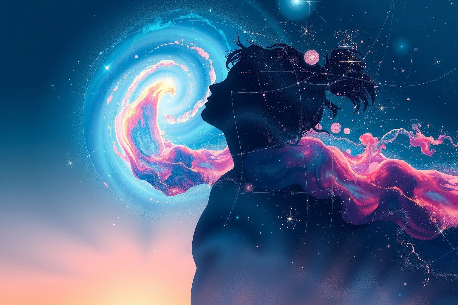 Sognare l'universo simboleggia connessione profonda e infinito potenziale interiore.