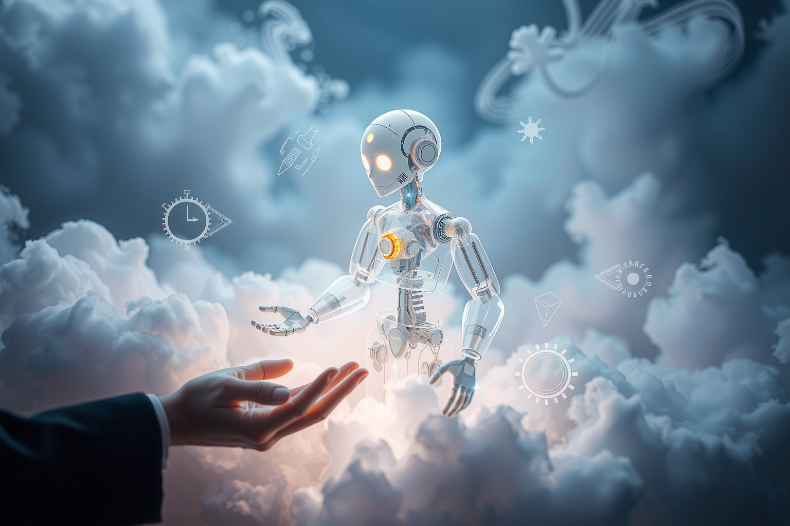 Sognare robot simboleggia creatività e desiderio di controllo tecnologico.