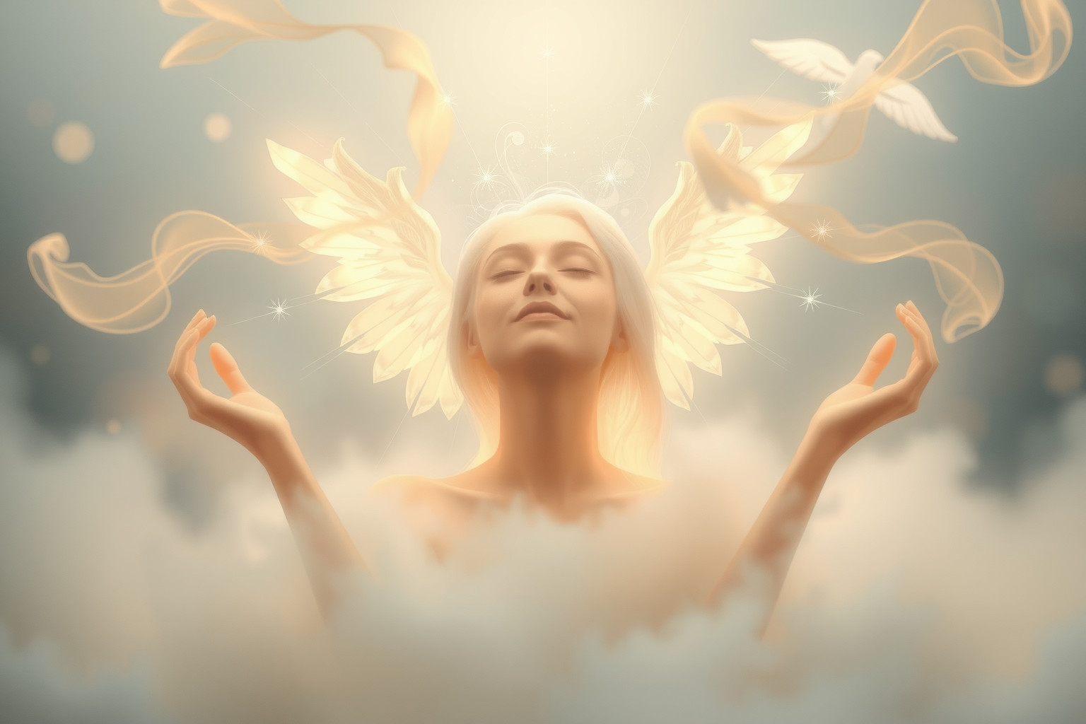 Sognare meditazione in estasi riflette pace interiore e illuminazione spirituale.