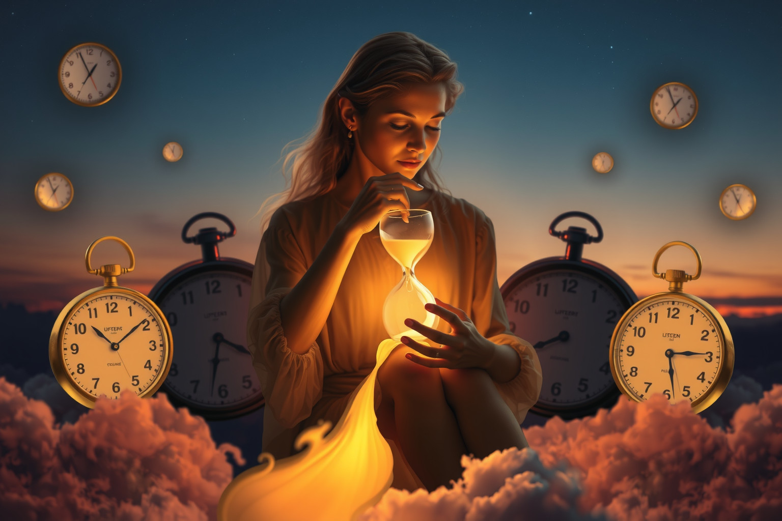 Sognare di misurare il tempo riflette ansia per scadenze imminenti.