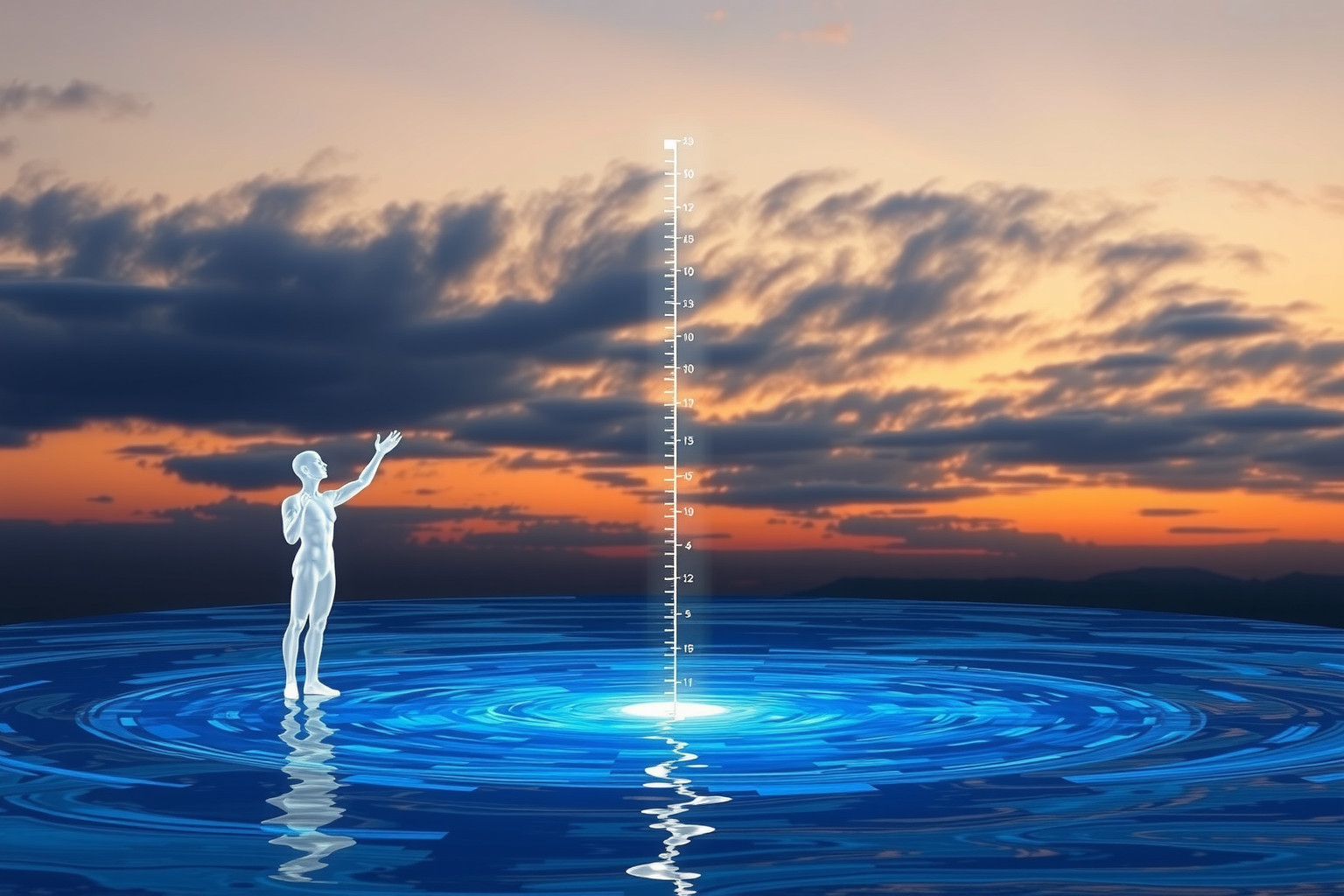 Sognare la profondità dell'acqua simboleggia esplorare emozioni nascoste.