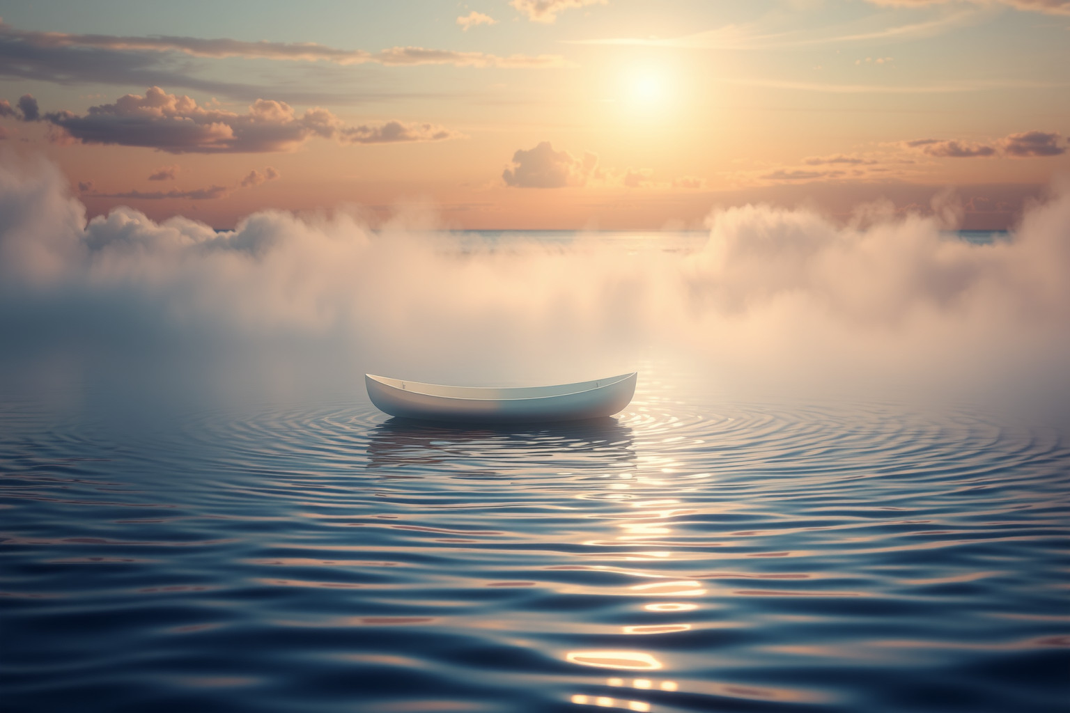 Sognare di navigare sull'acqua simboleggia equilibrio e controllo emotivo.