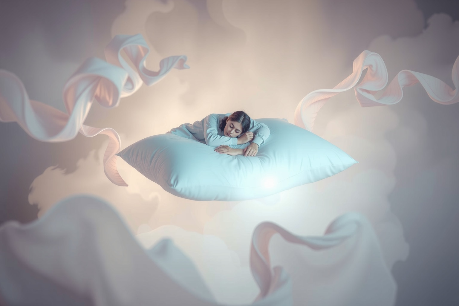 Sognare difficoltà con il cuscino a cuneo riflette ansia notturna.