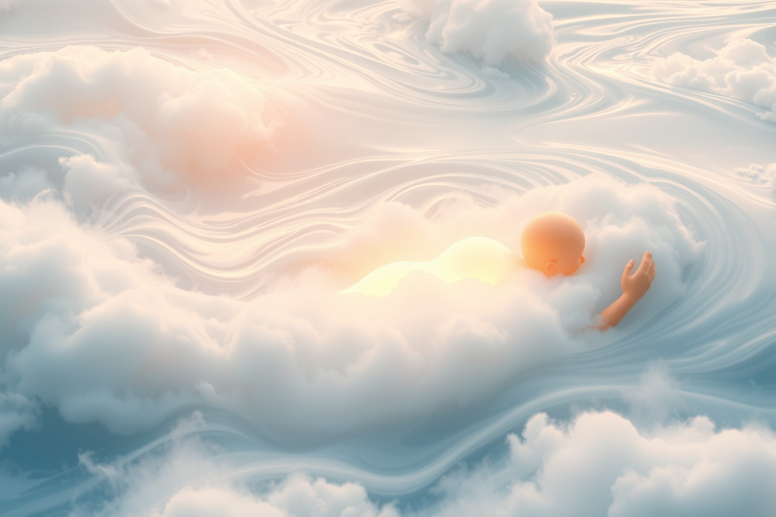 Nuotare nella schiuma simboleggia abbandono emotivo profondo e liberazione.