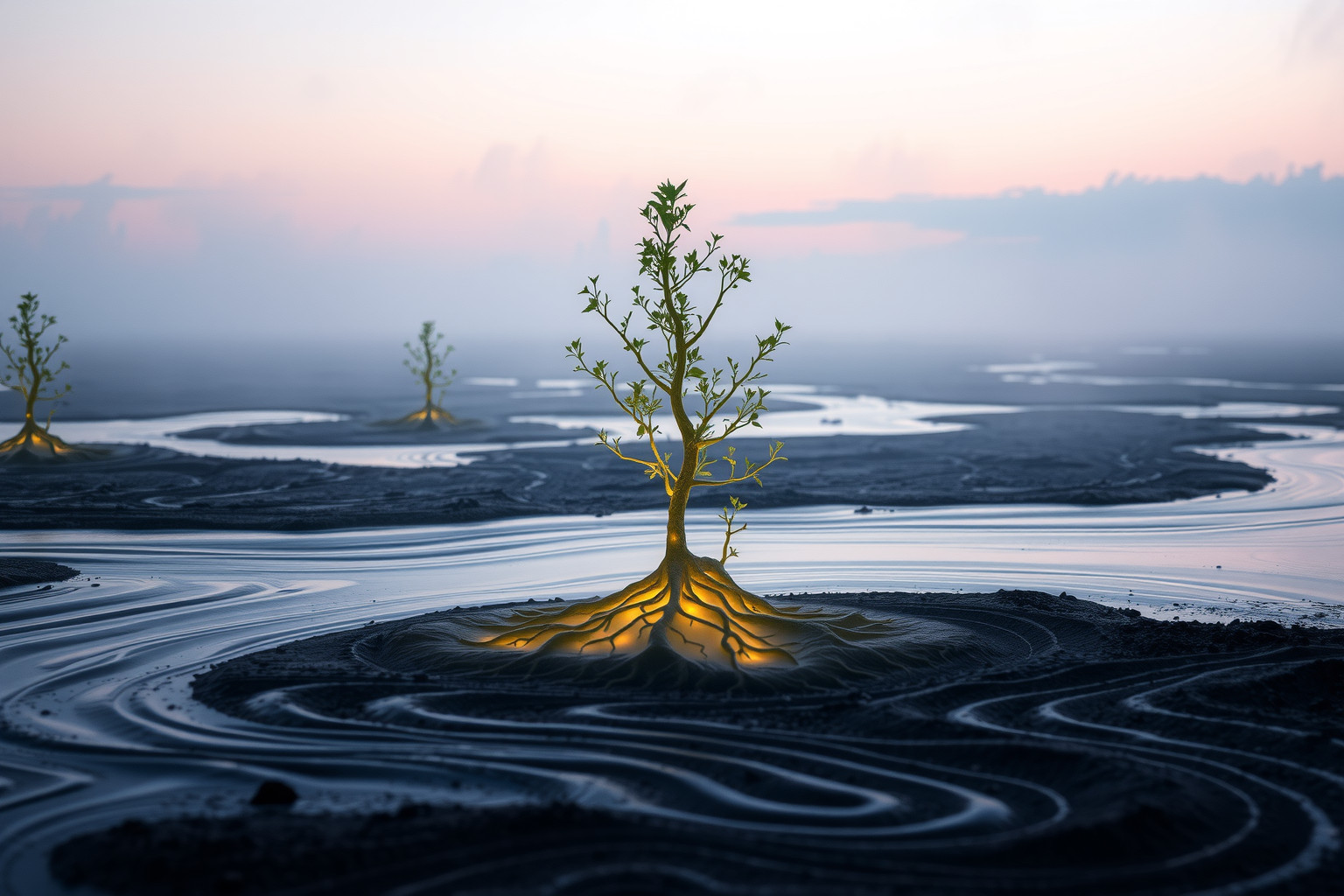 Sognare di piantare alberi in terra alluvionale simboleggia nuova crescita.