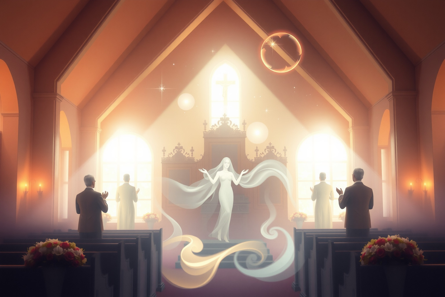 Sognare di pregare in chiesa simboleggia ricerca di pace interiore.