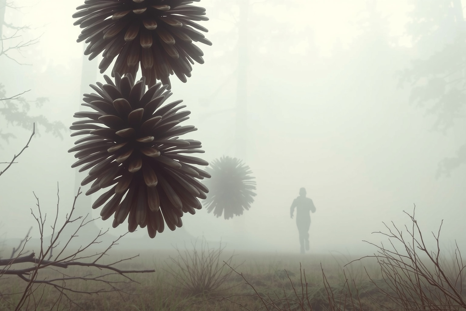 Sognare di scappare da pigne indica paura di ostacoli nascosti.